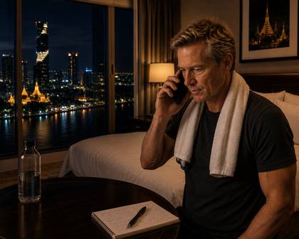 John Carrick, Bangkok — the same evening